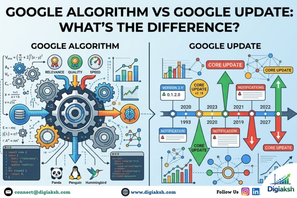 Google Algorithm vs Google Update